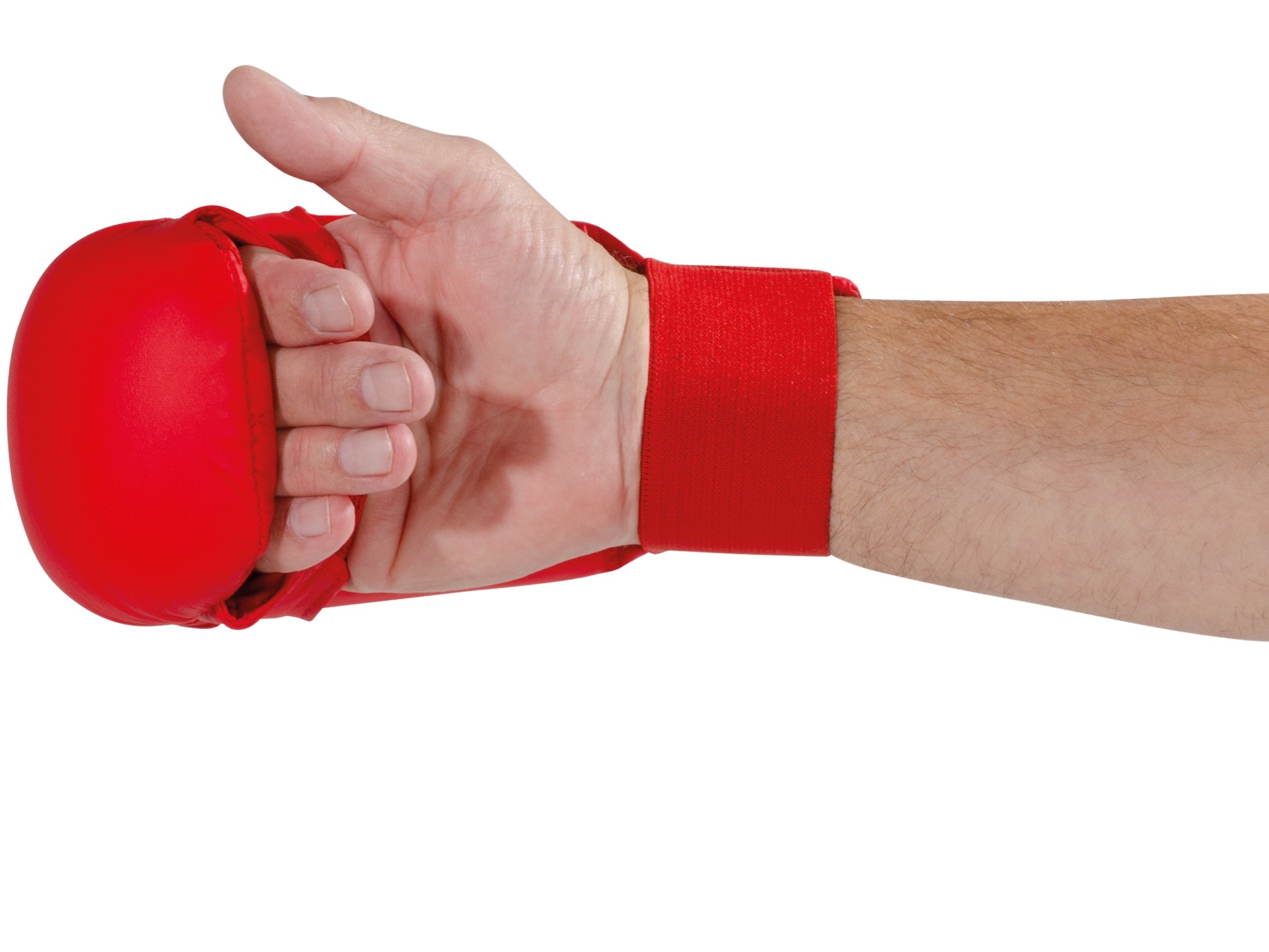 Karate hand protector without thumb loop - WUKF recognized