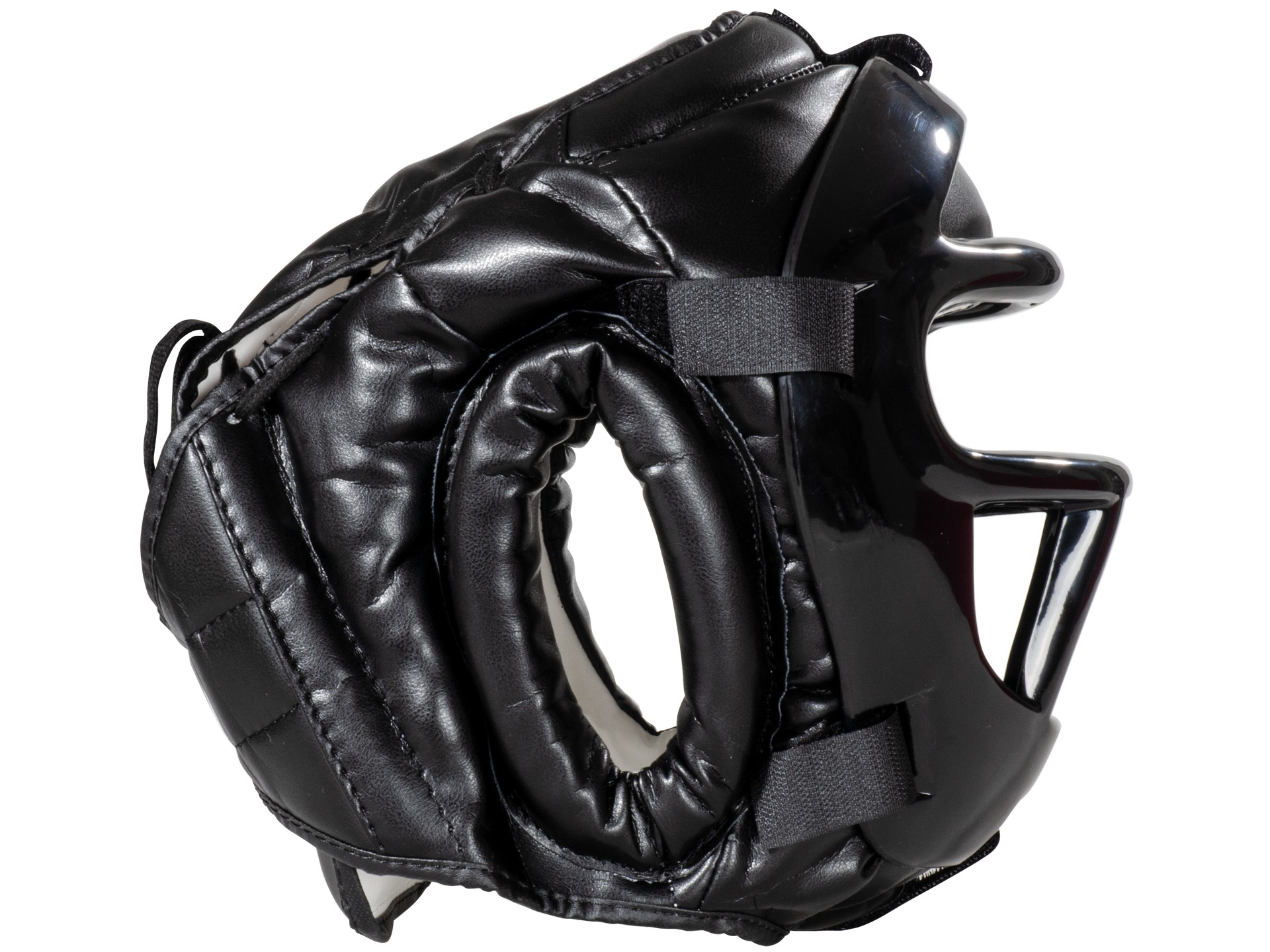 Head guard black line with top pad