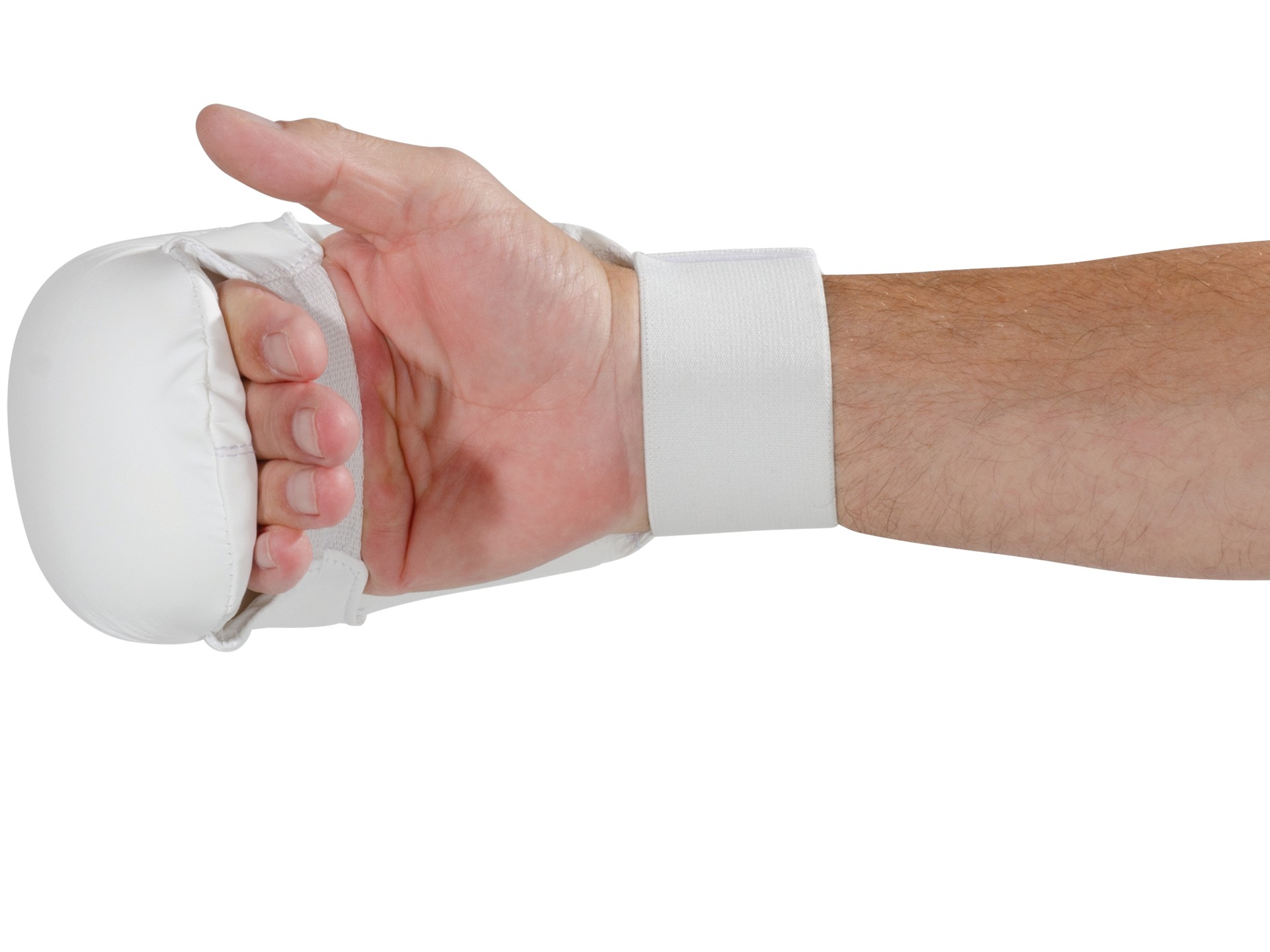 Karate hand protector without thumb loop - WUKF recognized