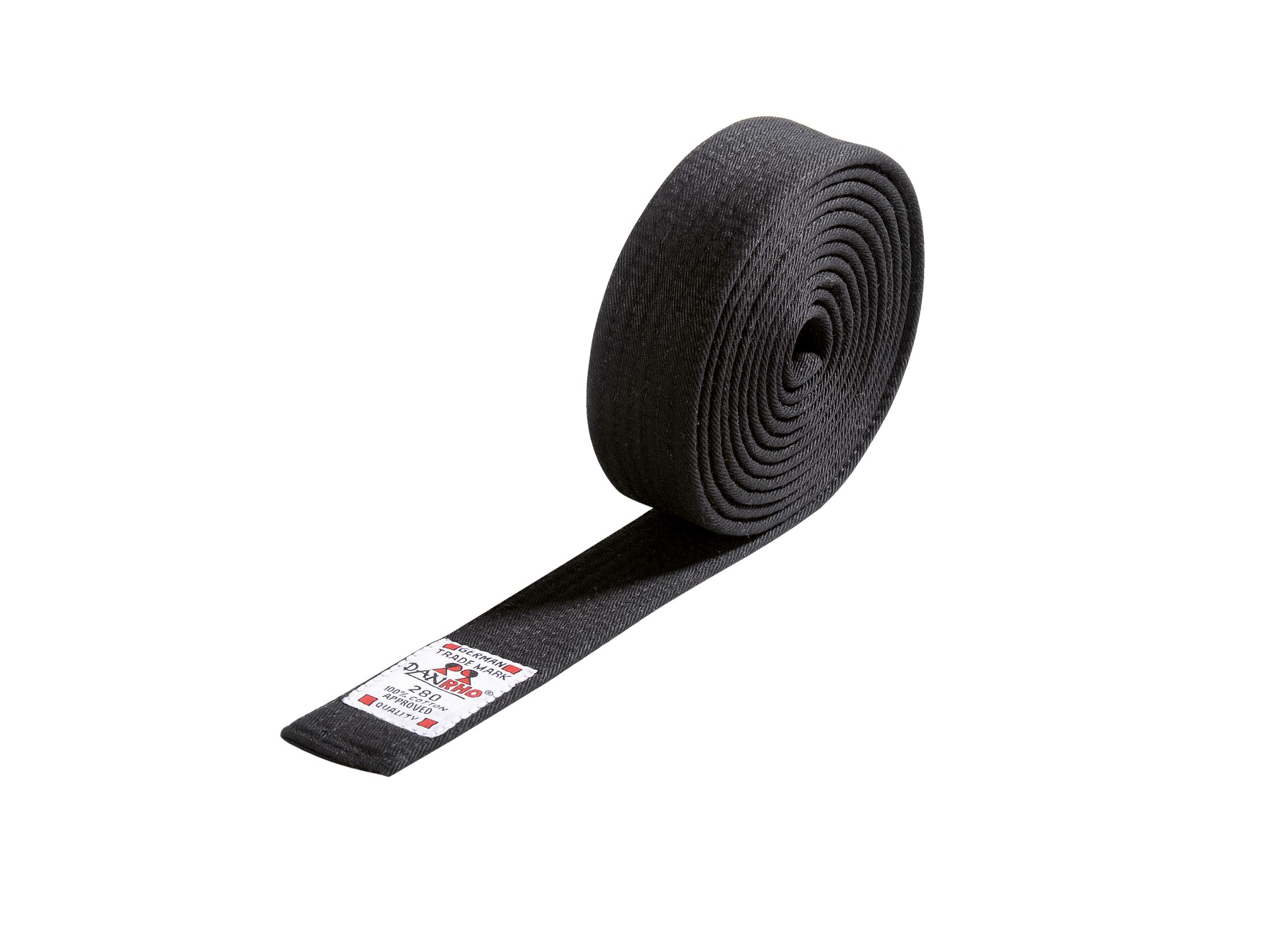 DANRHO Black Budo belt 4 or 5 cm width