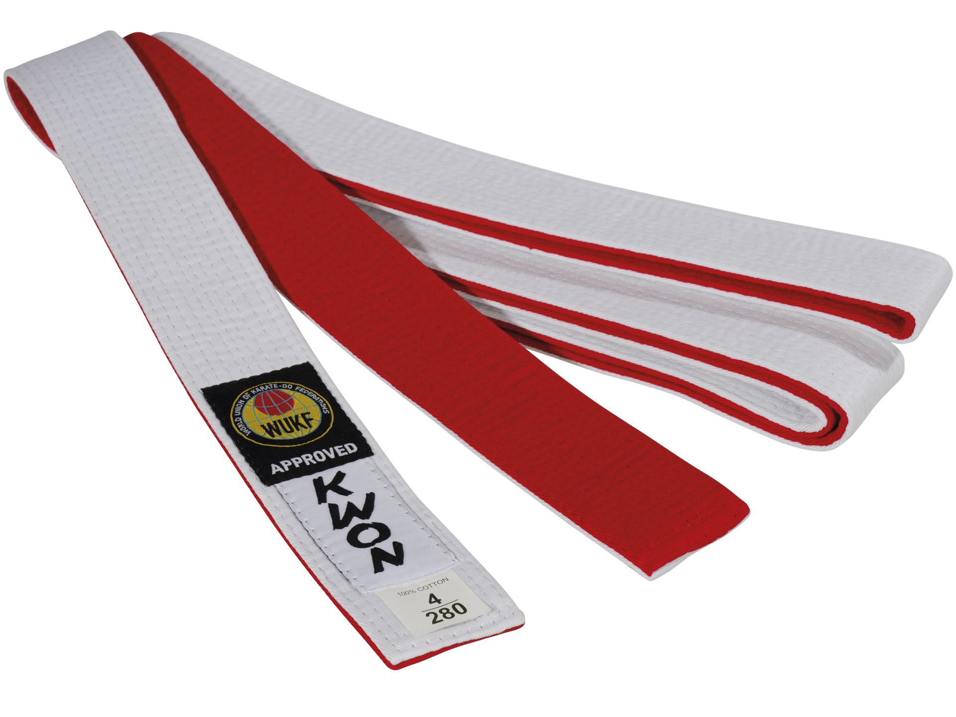 Reversible belt red/white - WUKF recognized