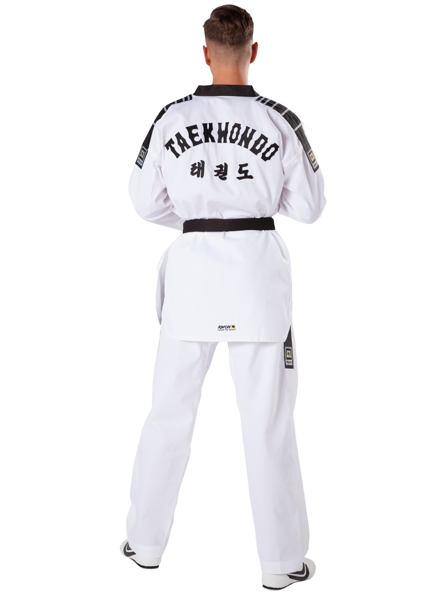 Taekwondo Uniform Grand Victory black lapel with embroidered back