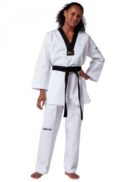 Taekwondo Uniform Victory, black collar - WT recognized