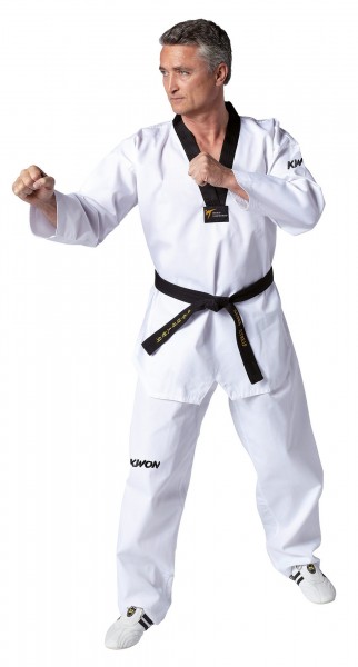 Taekwondo Uniform Victory, black collar - WT recognized