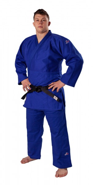 DANRHO Judogi Ultimate 750 IJF recognized in Japanese weave blue